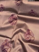 Beige and Maroon Semi Soft Silk Fancy Saree with Fish Motifs and Rich Border - Image 2