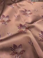 Peach and Dark Purple Fancy Saree with Beautiful Floral Motifs and Intricate Border - Image 2