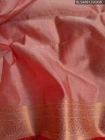 Vibrant Red Semi Soft Silk Saree with Intricate Golden Dot Motifs and Stylish Pallu - Image 2