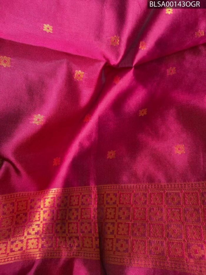 Beautiful Olive Green and Maroon Semi Soft Silk Saree with Intricate Motifs and Classic Border - Image 2