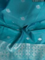Stunning Sky Blue Saree with Beautiful Blue Pallu and Rich Border Design - Image 2