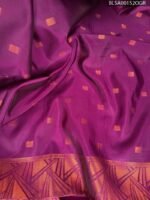 Purple Semi Soft Silk Saree with Rich Pallu and Intricate Border Design - Image 2