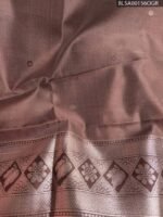 Elegant Pink and Gray Semi Soft Silk Saree with Floral Motifs and Rich Pallu - Image 2