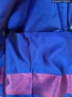 Stunning Blue and Purple Semi Soft Silk Saree with Rich Motifs and Elegant Border - Image 2