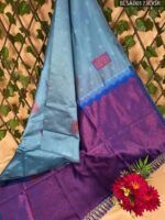 Stunning Blue and Purple Semi Soft Silk Saree with Rich Motifs and Elegant Border