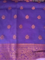 Elegant Purple Semi Soft Silk Saree with Geometric Patterns and Rich Border Design - Image 2