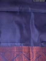 Lavender and Navy Blue Printed Semi Soft Silk Saree with Designer Border - Image 2