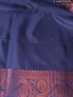 Beautiful Turquoise and Maroon Semi Soft Silk Saree with Floral Motifs and Rich Pallu - Image 2