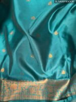Elegant Maroon and Teal Semi Soft Silk Saree with Intricate Pallu and Border Design - Image 2