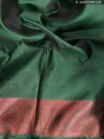 Premium Mint Green and Maroon Semi Soft Silk Saree with Intricate Motifs and Elegant Border - Image 2