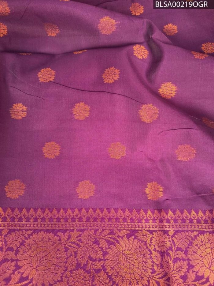 Gorgeous Grey and Maroon Semi Soft Silk Saree with Beautiful Motifs and Rich Pallu - Image 2