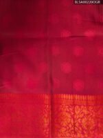 Beige and Red Semi Soft Silk Saree with Floral Motifs and Rich Pallu - Image 2